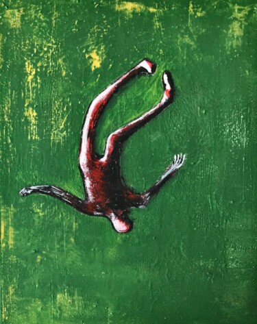 Pintura titulada "In green abstraction" por Vaxo Lang, Obra de arte original, Acrílico