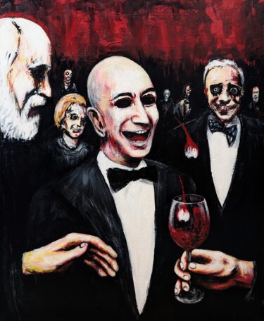 Peinture intitulée "Rich laugh" par Vaxo Lang, Œuvre d'art originale, Acrylique