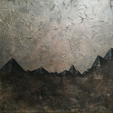 Pintura intitulada "La terre noire" por Valérie Benedetti, Obras de arte originais, Acrílico Montado em Armação em madeira