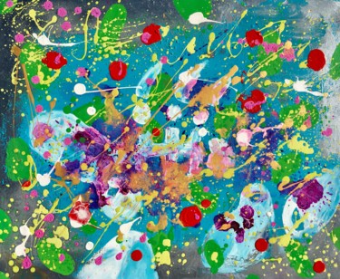 Pintura intitulada "Andiamo. Colorful,…" por Veera Zukova, Obras de arte originais, Acrílico Montado em Armação em madeira