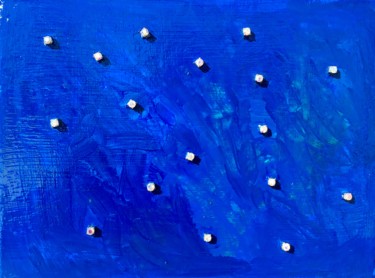 Pintura intitulada "27. BLUE LOVE" por Veera Zukova, Obras de arte originais, Acrílico Montado em Armação em madeira