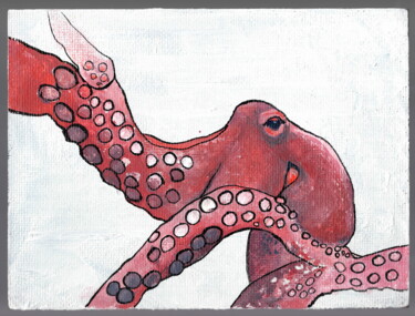 Картина под названием "400. Octopus: Grace…" - Veera Zukova, Подлинное произведение искусства, Акрил