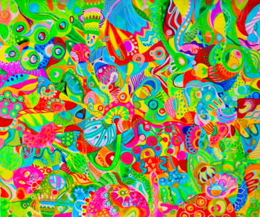 "528. Colorful abstr…" başlıklı Tablo Veera Zukova tarafından, Orijinal sanat, Akrilik