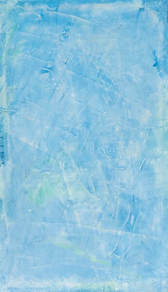 Painting titled "405. Blue Clear Sky…" by Veera Zukova, Original Artwork, Acrylic Mounted on Wood Stretcher frame