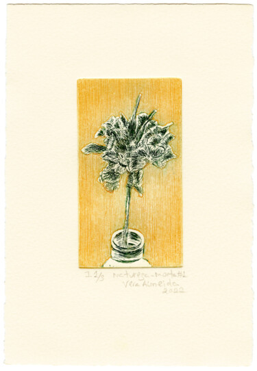 Druckgrafik mit dem Titel "Still life #1" von Vera Almeida, Original-Kunstwerk, Radierung