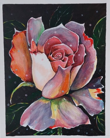 Pintura intitulada "Роза" por Vera Filatova, Obras de arte originais, Acrílico