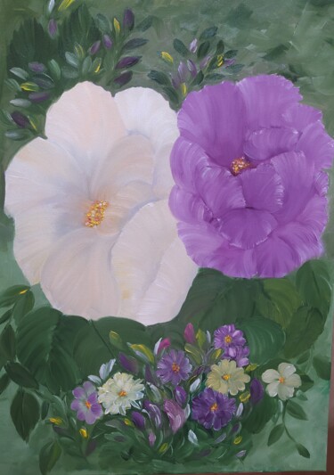 Painting titled "Zarte Mohnblumen" by Vera Göpfert, Original Artwork, Oil