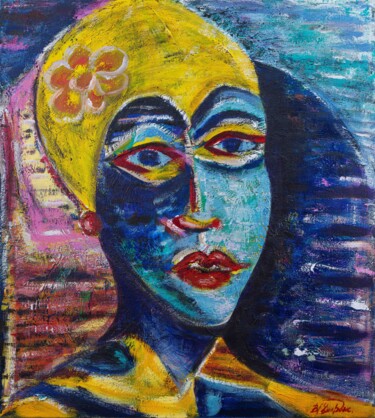 Pintura intitulada "Baigneuse" por Vera Gvildis, Obras de arte originais, Óleo