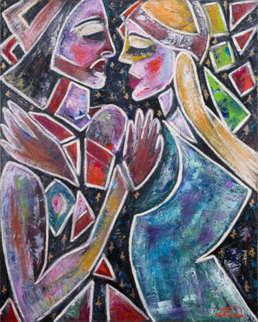 Ζωγραφική με τίτλο "Сакральный брак" από Вера Гвильдис, Αυθεντικά έργα τέχνης, Λάδι