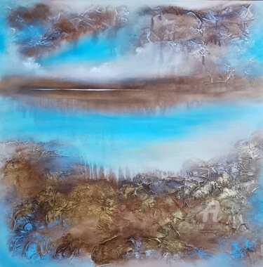 Painting titled ""Along the shore"" by Vera Hoi, Original Artwork, Acrylic