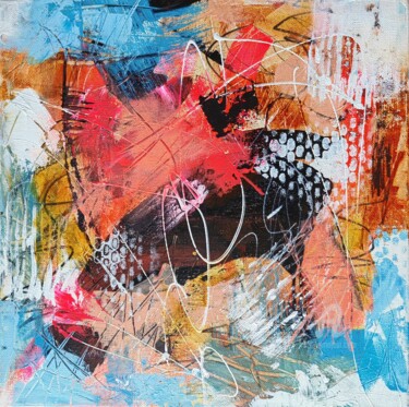 ""Abstract 2"" başlıklı Tablo Vera Hoi tarafından, Orijinal sanat, Akrilik Ahşap Sedye çerçevesi üzerine monte edilmiş