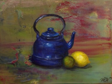 Painting titled "Cobalt" by Vera Klimova, Original Artwork, Oil