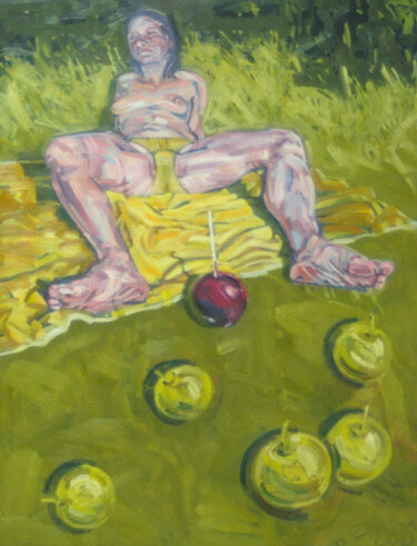 Schilderij getiteld "toffy apple" door James Wardroper, Origineel Kunstwerk, Olie