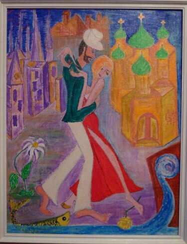 Painting titled "Tango with Orlandina" by Veranika Bo, Original Artwork, Acrylic