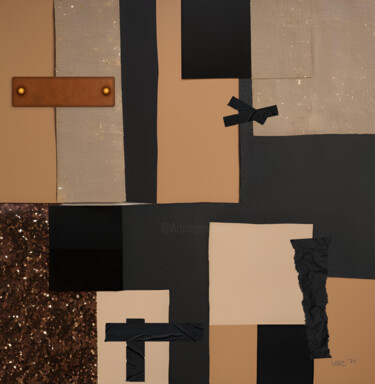 Collages titulada "Collage The Unpredi…" por Vercmagnus - The Leather Collage Master, Obra de arte original, Collages