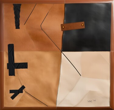 Collages titulada "Leather Collage Hot…" por Vercmagnus - The Leather Collage Master, Obra de arte original, Collages