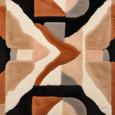 Arte têxtil intitulada "Textile Art Tufted…" por Vercmagnus, Obras de arte originais, Tecido