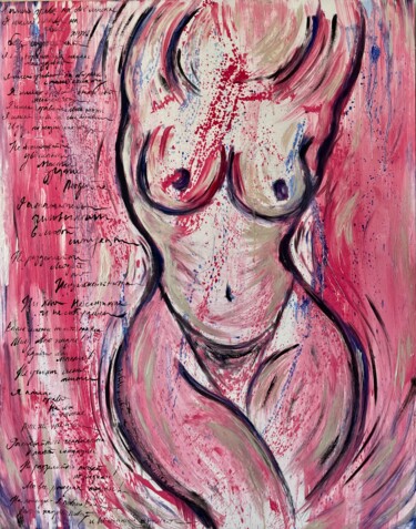 Painting titled "My body My life My…" by Veronica Rondine, Original Artwork, Oil Mounted on Other rigid panel