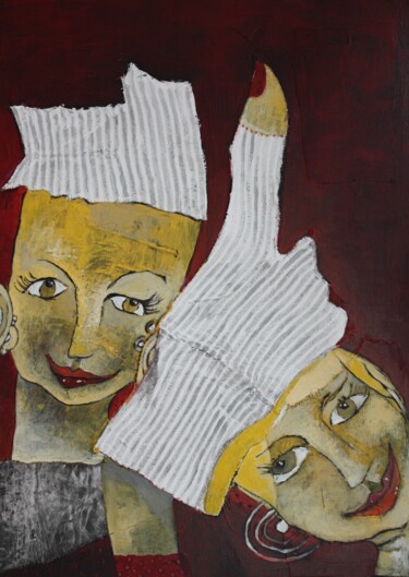 Картина под названием "Les-joyeux." - Véronique Abram (VAB), Подлинное произведение искусства, Акрил