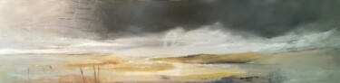 Painting titled "orage sur les dunes" by Veronique Azam, Original Artwork, Oil