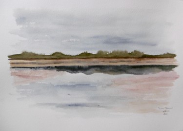 Painting titled "Banna Strand 2" by Véronique Crombé, Original Artwork, Watercolor