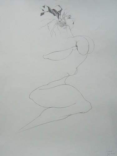 Desenho intitulada "CABARET" por Véronique Ducreux, Obras de arte originais, Lápis