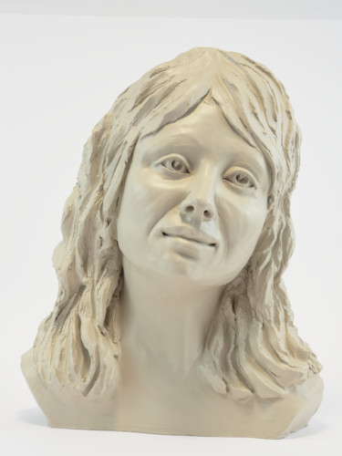 Скульптура под названием "Regard vers l'extér…" - Véronique Lopez-Boiteux, Подлинное произведение искусства, Терракота