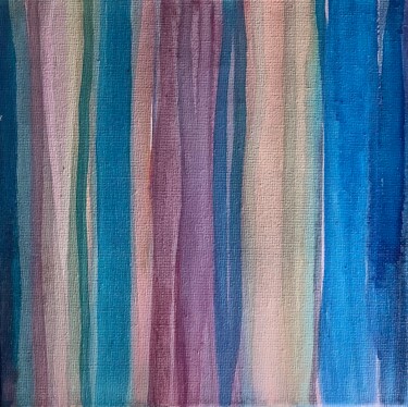 Malerei mit dem Titel "Lignes couleurs 6" von Véronique Missud (Musique), Original-Kunstwerk, Tinte Auf Keilrahmen aus Holz…