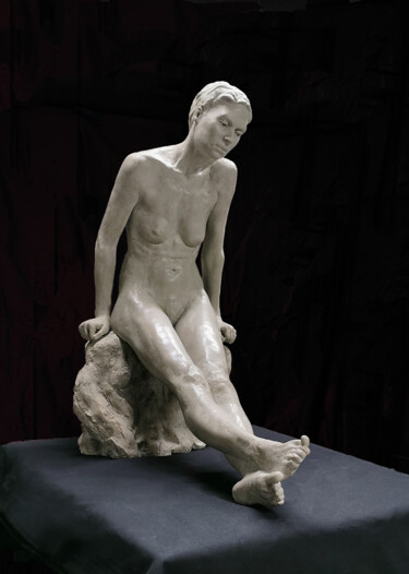 Escultura titulada "Réflexion" por Pico Sculpteur, Obra de arte original, Resina