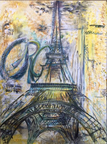 Peinture intitulée "ORGIE à PARIS" par Véronique Trovalet, Œuvre d'art originale, Acrylique