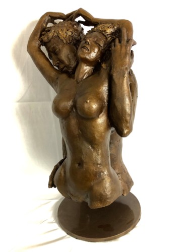 Sculpture intitulée "A la folie" par Véronique Richard, Œuvre d'art originale, Terre cuite