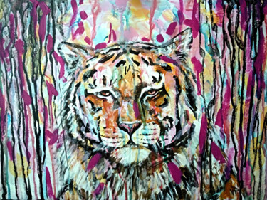 "Tiger Painting" başlıklı Tablo Veronika Pozdniakova tarafından, Orijinal sanat, Akrilik