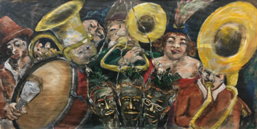 Pittura intitolato "Victory Bonfire" da Filip Callewaert, Opera d'arte originale, Acrilico