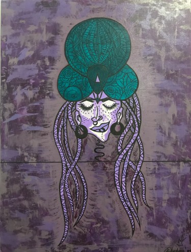 Pintura intitulada "Shaman woman" por Vsk, Obras de arte originais, Acrílico