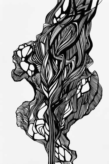 「Black drawing. Sket…」というタイトルの描画 Vesta Shiによって, オリジナルのアートワーク, ジェルペン