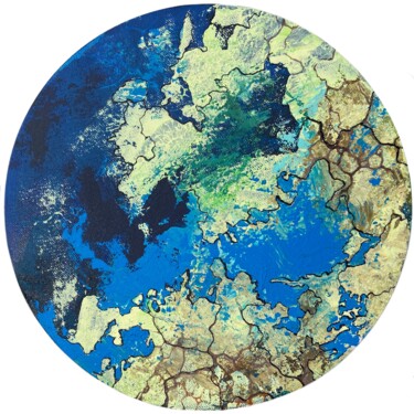 Ζωγραφική με τίτλο "Our planet-04" από Vesta Shi, Αυθεντικά έργα τέχνης, Ακρυλικό Τοποθετήθηκε στο Ξύλινο φορείο σκελετό