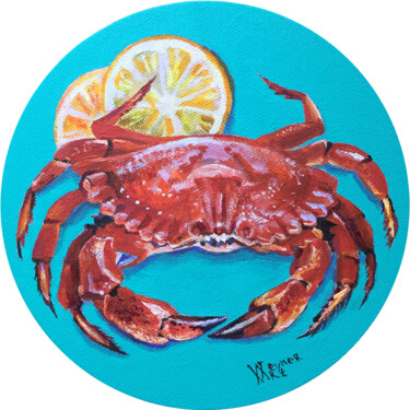 제목이 "Crab and lemon. Rou…"인 미술작품 Natalia Veyner로, 원작, 아크릴