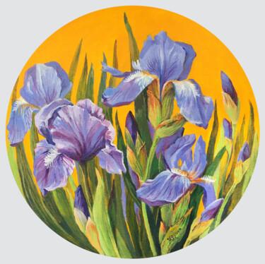 "Irises. Spring 2022…" başlıklı Tablo Natalia Veyner tarafından, Orijinal sanat, Akrilik