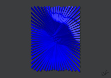 Digital Arts με τίτλο "Strips of Blue" από Viajacobi, Αυθεντικά έργα τέχνης, Ψηφιακή ζωγραφική