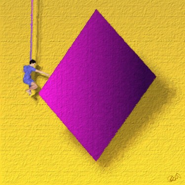 Digital Arts titled "The Purple Carré. R…" by Viajacobi, Original Artwork, Digital Painting