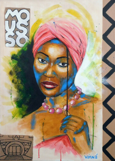 Painting titled "Mousso 70 "Carnet d…" by Viané, Original Artwork, Acrylic