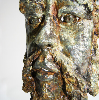Скульптура под названием "Máscara#1" - Vicente Pereira Da Silva (Vicente Silva), Подлинное произведение искусства, Смола