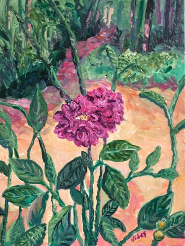 Malerei mit dem Titel "La vie en rose" von Victor G Ferrari, Original-Kunstwerk, Acryl