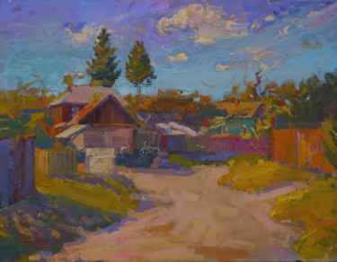 Pittura intitolato "Lane in Sedniv" da Victor Onyshchenko, Opera d'arte originale, Olio