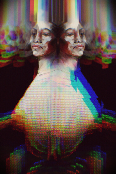 Digitale Kunst mit dem Titel "Glitched - 01" von Victor Rosay, Original-Kunstwerk, Digitale Malerei