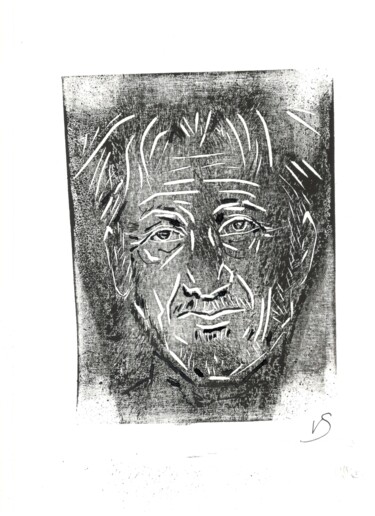 "Sean 2" başlıklı Baskıresim Victor Shefer tarafından, Orijinal sanat, Linocut