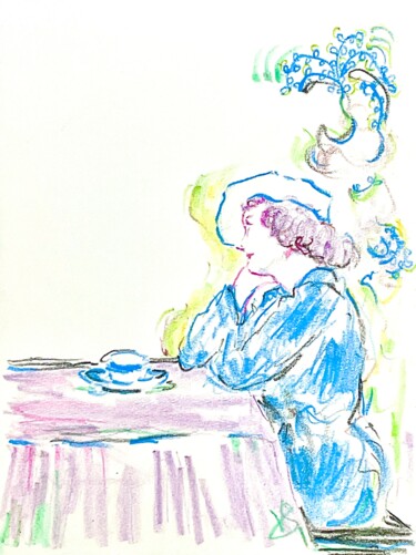 Drawing titled "Reverie." by Victoria General, Original Artwork, Wax