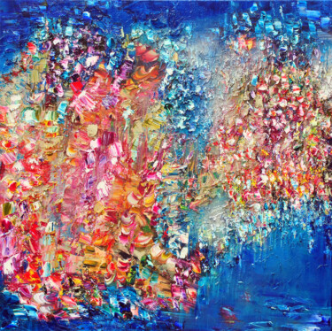 Peinture intitulée "Coral’s Composition" par Victoria Horkan, Œuvre d'art originale, Huile Monté sur Châssis en bois