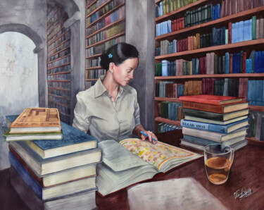 Pintura titulada "Scientist" por Victoria Lyashenko, Obra de arte original, Acuarela