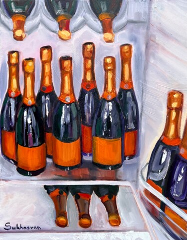 Painting titled "Still Life with Cha…" by Victoria Sukhasyan, Original Artwork, Oil